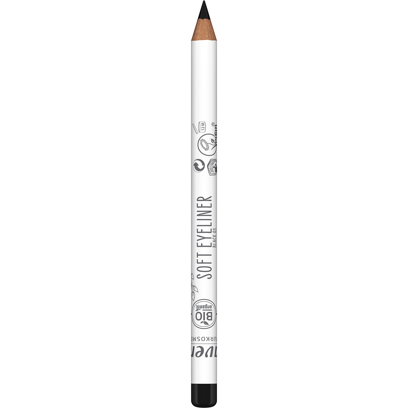 lavera Soft Eyeliner -Black 01 - natural cosmetics - Comfortable application - Free from silicones, free from mineral oil - Vegans - Organic jojoba oil & Organic sunflower oil - 1,14g
