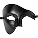 ILOVEMASKS Phantom of The Opera Venetian Masquerade Ball Halloween Party Mask (Black)