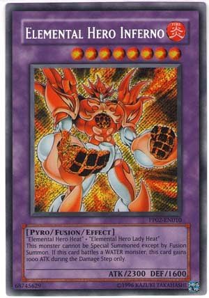 YuGiOh Premium Pack Series 2 Elemental Hero Inferno PP02-EN010 Rare Secret [Toy]