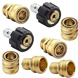 Twinkle Star Pressure Washer Adapter Set, Quick Disconnect Kit, M22 Swivel to 3/8" Quick Connect, 3/4" to Quick Release
