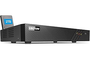 VIKYLIN 4K 8-Channel PoE Network Video Recorder NVR, DS-7608NI-Q1/8P Plug & Play(Built-in 2TB HDD)