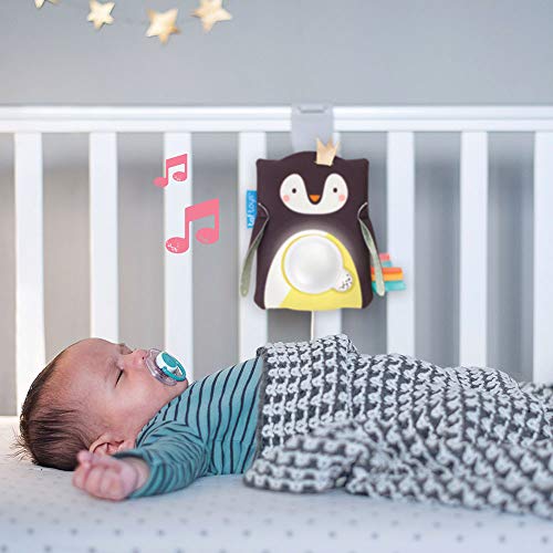 image for Taf Toys Prince The Penguin Baby Soother with Sound Sensor Activation,