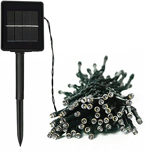 Solar String Lights, YHCHOO 100LED 8 Modes 39ft Decorative Fairy String Christmas Lights for Party, Home, Wedding, Tree, Indoor/Outdoor, lawn, Patio, Garden Decor, Holiday Decorations (Warm White)