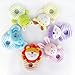 Gogoboi Fluff Animal Hand Rattle Toys for Baby 0-1 Years (Blue elephant)