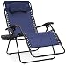 Best Choice Products Oversized Folding Zero Gravity Outdoor Reclining Lounge Patio Chair w/Cup Holder - Navy
