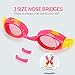 Amazer Kids Child Swim Goggles, Kid Child Swimming Goggles with Clear Vision Anti Fog UV Protection No Leak Come Easy to Adjust with Free Protection Case for Kids Child Early Teens (Pink and Yellow)
