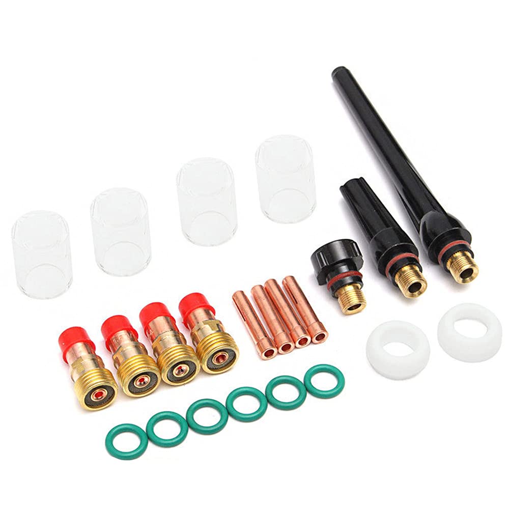 CENPEK 23PCS TIG Stubby Gas Lens 17GL332#10 Heat Resistant Cup and TIG Gas Lens Alumina Nozzle Kit Fit WP 17 18 26 TIG Welding Torch