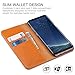 Galaxy S8 Plus Case, SHIELDON Genuine Leather Galaxy S8 Plus Wallet Case with Foldable Cover ID Card Slots and Kickstand Feature without Magnet for Samsung Galaxy S8 Plus - Brown