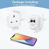SHUOMAO 2-Pack UK to Australia Plug Adapter Type I Travel Converter view 7