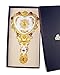 Ivenf Heart Shape Royal Vintage Princess Mirror, Hand-Painted Metal Handheld Mirror, Golden