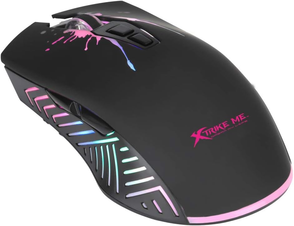 xtrike me GM-215 Optical Gaming Mouse with Adjustable DPI (7200/4800/2400/1200) 7 Buttons, Backlit, Black - Image 4