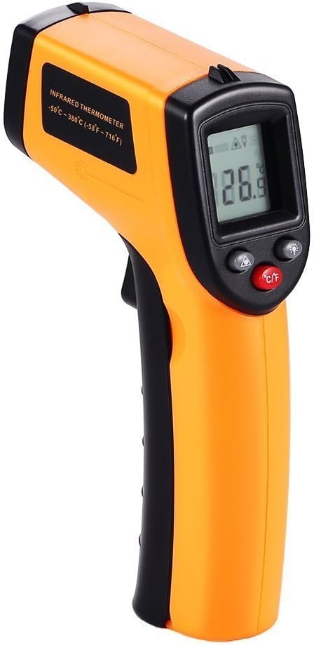 SDTM Infrared Thermometer, Non-Contact LCD Display Digital Laser IR Infrared Thermometer, Measuring Range -58℉~ 716℉ (-50℃～380℃) for Kitchen/Cooking/Automotive/Industrial