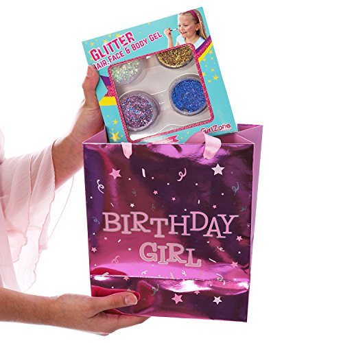 GirlZone: Face, Hair & Body Cosmetic Glitter Makeup. Great Birthday Present Gifts Idea For Girls 4 5 6 7 8 9 10+ Years Old