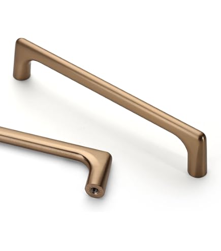 CABDM 20 Pack 1-1/4 Inch Kitchen Cabinet Knobs - Champagne Bronze Zinc Drawer Pulls - Round Gold Handles For Dresser Drawers