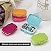 ANPHSIN Pack of 5 Small Pill Box Supplement Case- Moisture Resistant Pill Organizer with Secure Closure