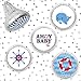 Nautical Ahoy Baby Shower Favor Stickers (Set of 324)
