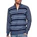 Enimay Men's Classic Style Striped Mid Zip Up Slim Fit Cardigan Sweater