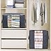 Lifewit Storage Bag Closet Organizer with Reinforced Handle Firm Fabric Strong Zipper Foldable Breathable Storage Container Set for Clothes, Quilts, Blankets, Bedding, 2 Pack, Grey