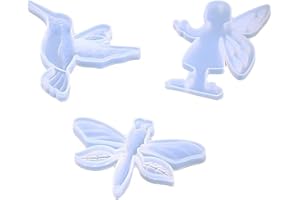 Silicone Molds for Creating Pendants Double Hole Design Hummingbird Dragonflies Girl Shapes for Multiple Project Strong Silic
