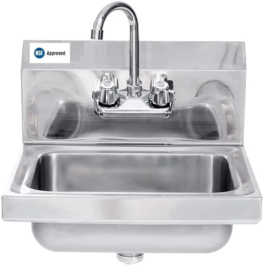 Commercial Stainless Steel Hand Wash Washing Sink 14 x 10
