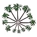 CSPRING 12PCS Green Plastic Model Trees Layout Rainforest Train Palm Tree Diorama Scenery for Home Outdoor Garden Decor