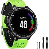 TopPerfekt Band Compatible with Garmin Forerunner 235 | Soft Silicone Replacement Watch Band Strap Wristband for 220/230/235/620/630/735XT/235 Lite Smart Watch for Women Men