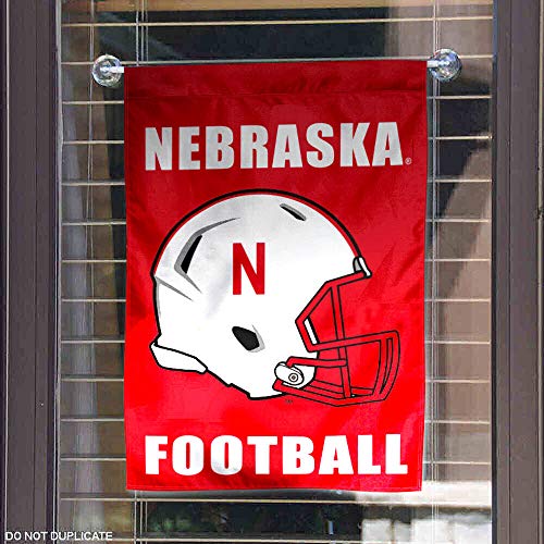 College Flags and Banners Co. Nebraska Huskers Football Helmet Garden Flag