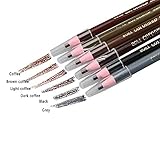 NYKKOLA 12 Pcs Microblading Eyebrow Peel-off Pencil 6 Colors WaterProof Soft Coloured Pencil Permanent Makeup Maker Liner,microblading pencil