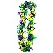 JOYIN 33PCS Mardi Gras Party Supplies, Women Party Accessory with 6 Beads Beaded Necklaces, LED Mask, Feather Boa, Headband, 24-Count Temporary Tattoos