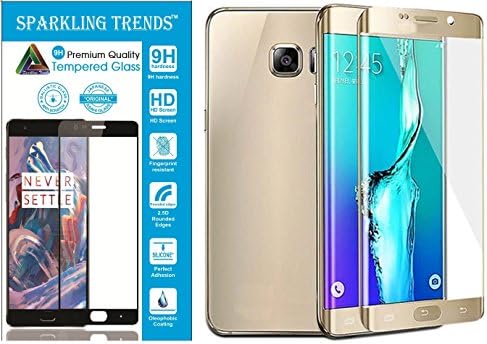 Sparkling Trends Full Body Curved Tempered Glass for Samsung Galaxy S7 Edge Gold