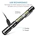 Pen Flashlight, BYBLIGHT Rechargeable Pen Light with 150 Lumens LED, Pocket EDC PenLight Flashlight with Adjustable Focus, IPX5 Water-Resistant, NiMH Batteries Included, 2 Modes Inspection Light