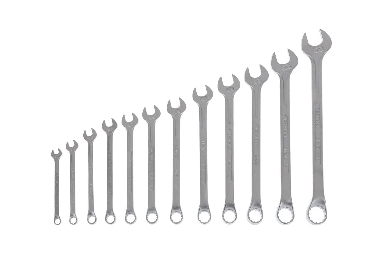 GEDORE 12-pc. Combination spanner set, AF 6-19 mm, Offset, Bi-hex, UD profile, Spanner set, 1 B-0112