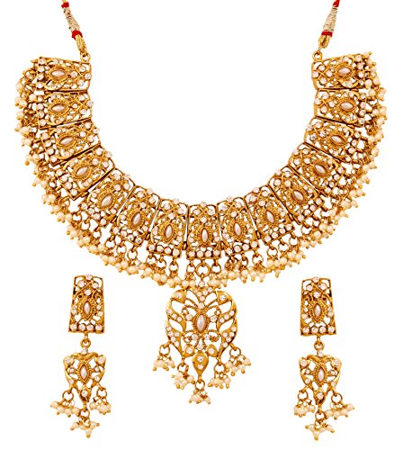 Touchstone mughal indian bollywood faux pearls white crystals ant…