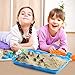 Ccfoud Sand Kit, Dinosaur Sandbox Sand, Sand Box Kit Includes 20 Shaping Molds,12 Dino Figures, 2 lbs Sand and Sand Tray