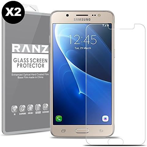 [2 Pack] Glaxy J5 (2017) Screen Protector, RANZ Tempered Glass Premium High Definition Shockproof Clear Screen Protector for Samsung Galaxy J5 (2017) / SM-J530F