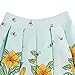 Dressever Women's Vintage A-line Printed Pleated Flared Midi Skirts Flower Bee Medium