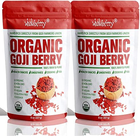 Wholeberry Goji berris,Raw Organic,8 oz,directly from farmer union,fresh you can smell
