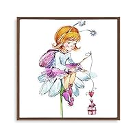 Framed Canvas Wall Art Cartoon Pattern Canvas Prints Home Artwork Decoration for Children's Room,Bedroom - 16x16 inches