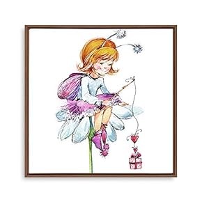 Framed Canvas Wall Art Cartoon Pattern Canvas Prints Home Artwork Decoration for Children