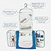 Hanging Toiletry Bag Travel Cosmetic Kit - Large Essentials Organizer - Sturdy Hook Makeup bag - Heavy Duty Waterproof for Men and Womens (Blue)
