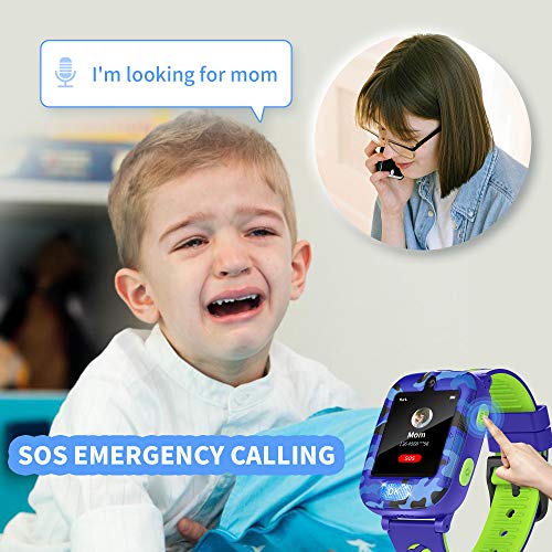 Fitonme Kinderen Smartwatch Telefoon, Kinderen Horloge Telefoon met SOS Muziekspel Videogesprek 2camera 6spel slim… - Afbeelding 4