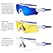 BATFOX Polarized Sports Sunglasses Glasses TAC Running Cycling Baseball Fishing Golf Softball Outdoor for Men Women Youth Interchangeable Lenses Tr90 Unbreakable Frame 100% UV Protection(Blue White)