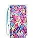 Galaxy S6 Case, JanCalm [Wrist Strap Design][Kickstand] Pattern Premium PU Leather Wallet [Card/Cash Slots] Protective Flip Cover for Samsung Galaxy S6Including -ONE Crystal Pen (Water Lily)