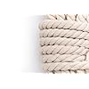Tosnail-Three-Strands-of-White-Twisted-Cotton-Ropes-35-inch-Diameter-33-Feets-Length Tosnail-Three-Strands-of-White-Twisted-Cotton-Ropes-35-inch-Diameter-33-Feets-Length