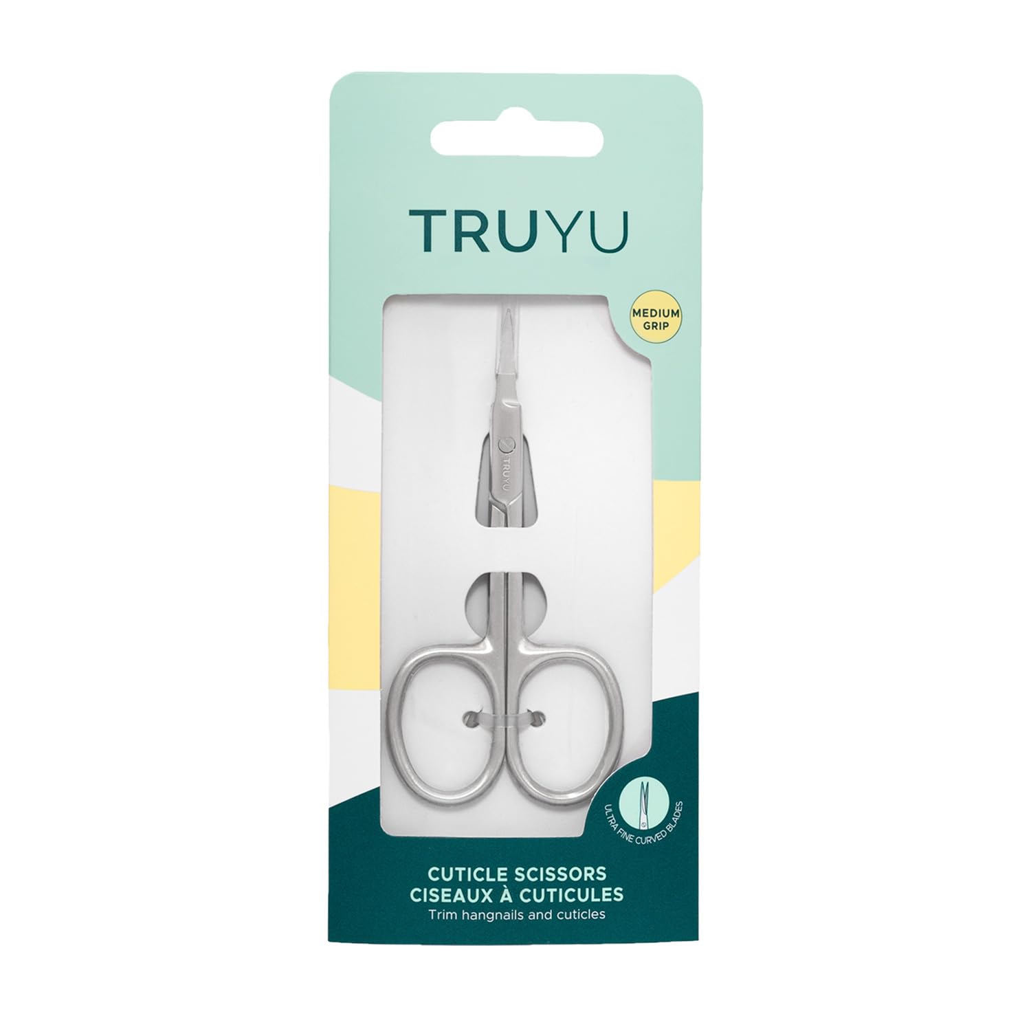 QVS Gebogene Hautschere, Extra Fein, mittlerer Griff, 1er Pack (1 x 1 Stück)