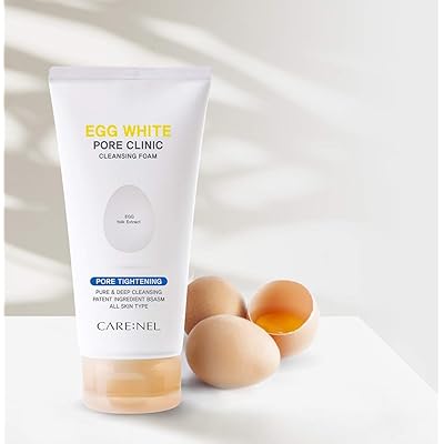 Buy Korean Face Wash Foaming Facial Cleanser Egg White Pore Clinic K Beauty Skin Care Clean Clear Wipes Oil Moisturizer Acne Cleaning Treatment For Sensitive Oily For Women