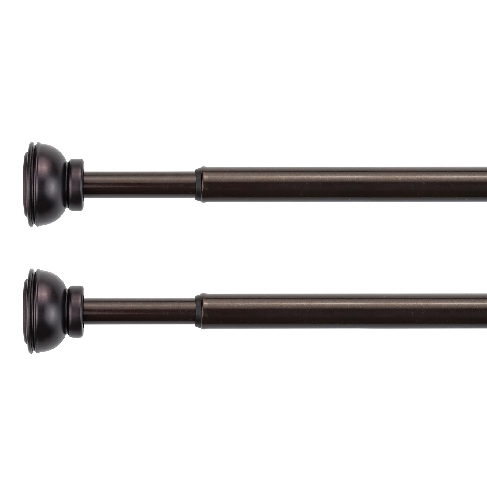 Photo 1 of KXLIFE 2 Pack Spring Tension Rod, 1/2-inch Decorative Small Tension Rod Bronze, (17-26 Inch)