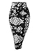 MBJ WB1304 Womens Print Midi Pencil Skirt XL BLACK_FLORAL
