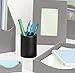 Realspace® Faux Leather Pencil Cup, Black