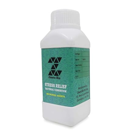 Zaena BioNatural & Organic Stress Relief Liquid Bacteria Pesticide for Plants Vegetables, Fruits, Garden Flowers, Agriculture Crops, Indoor & Outdoor Home Plants (Free !!! Spray Gun) 250 ml
